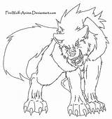Lineart Firewolf Howling Sketch Getcolorings Coloringhome sketch template