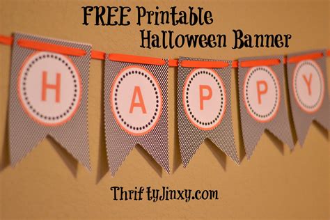 printable halloween banner thrifty jinxy