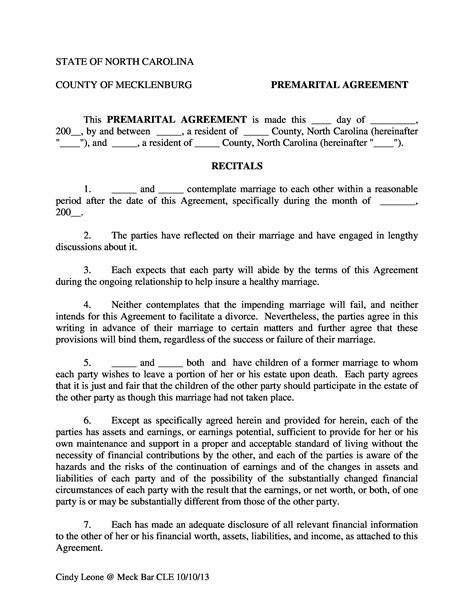 prenuptial agreement samples forms template lab