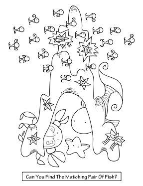summer activity coloring pages fish school  part    page set