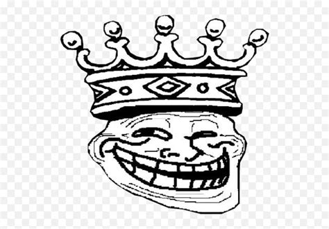 trollface king transparent trollface   meme emojitroll face