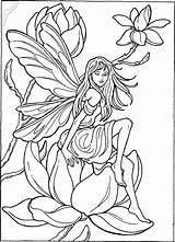 Fairies Hadas Adultos Printables Mandalas Colour Adas Kleurplaat Fada Elegant Daripada sketch template