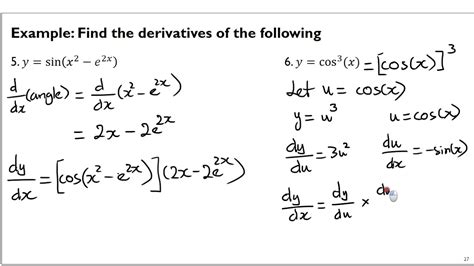 mam derivatives  trig functions youtube