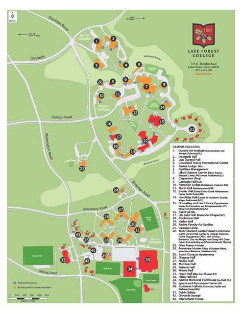 campus map lake forest college