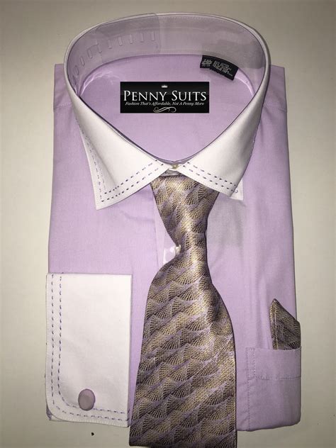 ultimate xl   tone lilac  white business fashion shirt