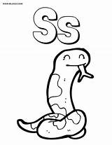 Coloring Pages Alphabet Toddlers Printable Snake sketch template