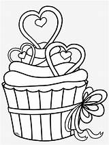 Cupcake Outline Drawing Cupcakes Coloring Clipart Line Birthday Pages Cute Heart Cake Drawings Cliparts Clip Valentine Cup Fancy Draw Pngkey sketch template
