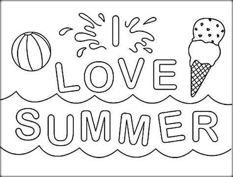 summer coloring page  kids print     coloring home