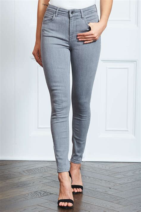 Sosandar Perfect Skinny Jeans Light Grey At John Lewis And Partners