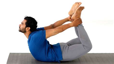 dhanurasana  bow pose steps benefits learn yogasanas