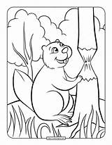 Beaver Printable Coloringoo sketch template