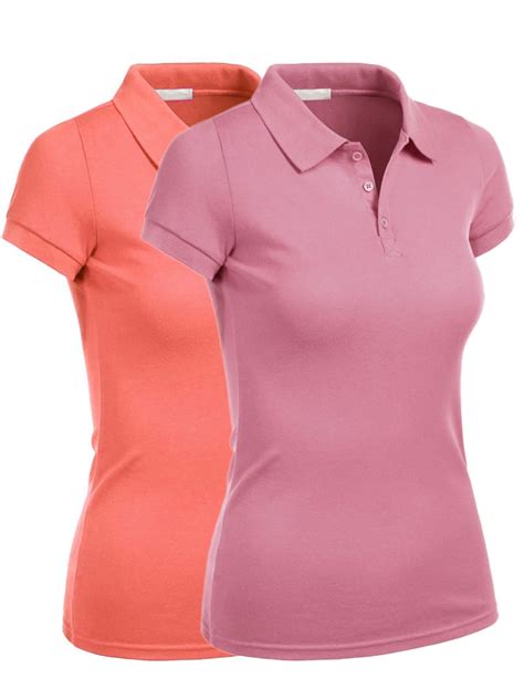 essential basic women junior short sleeve pique polo golf school uniform shirt  xl walmartcom
