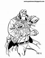 Hellboy Drawing Superhero Superheroes Comics Marvel Coloring Dc Versus Fight Vs Drawings Pages Sentry They Character Superman Paul sketch template