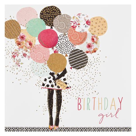 buyportfolio balloon girl birthday card   johnlewiscom birthday wishes girl birthday