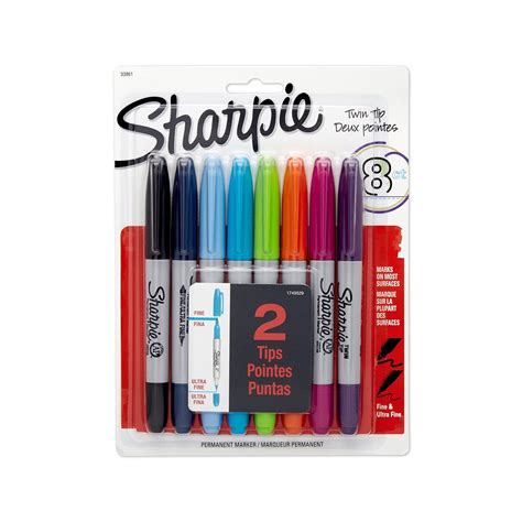 sharpie twin tip assorted  pack