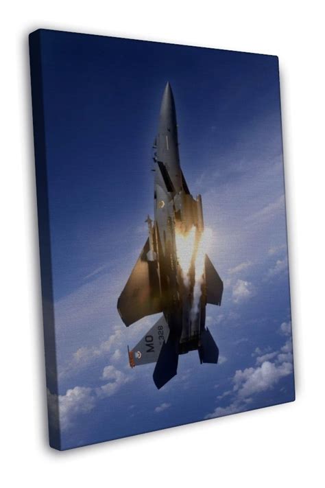 F 15 Eagle Fighter Up Aircraft Art Military Fans Wall Decor 16x12