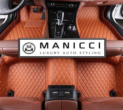manicci luxury custom fitted car mats brown diamond