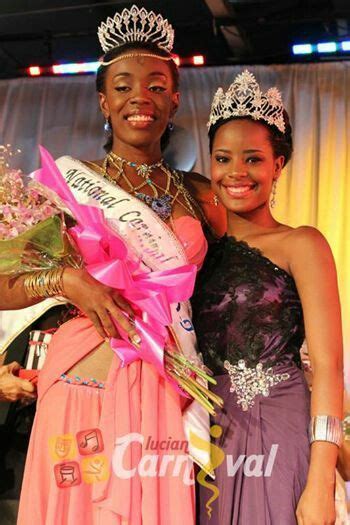 2014 Saint Lucia Carnival Queen Licia Jn Paul With 2013 Queen Amy