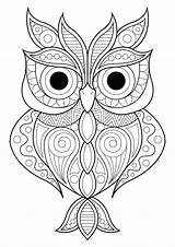 Coloring Pages Mandala Owl Printable Adult Adults Animal Simple Print Cute Kids Color Book Owls Sheets Patterns Choose Board Pattern sketch template