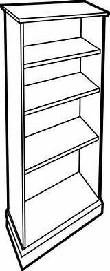 Clipart Empty Bookcase Bookshelf Cupboard Clip Shelf Cliparts Library Book Outline Clker Vector Advertisement Large Insertion Codes sketch template