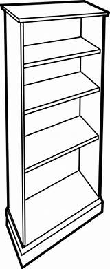 Clipart Empty Bookcase Shelf Bookshelf Cupboard Clip Cliparts Library Downloads Book Outline Clker Vector Codes Insertion sketch template