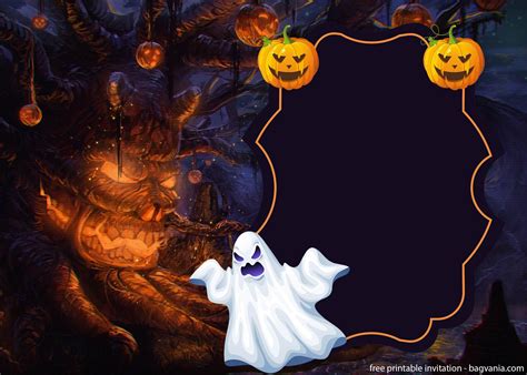 scary halloween invitations  printable