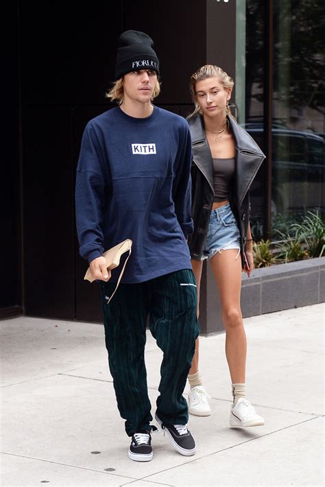 hailey baldwin wears casual look for date night with justin bieber