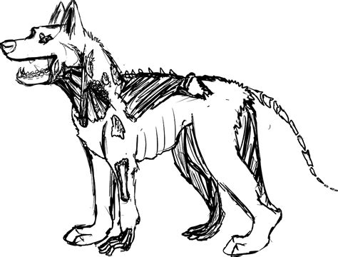 zombie dog drawing  getdrawings