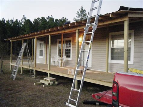 single wide mobile home wrap  porch    trailer