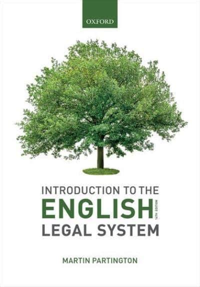 introduction to the english legal system 2019 2020 martin partington