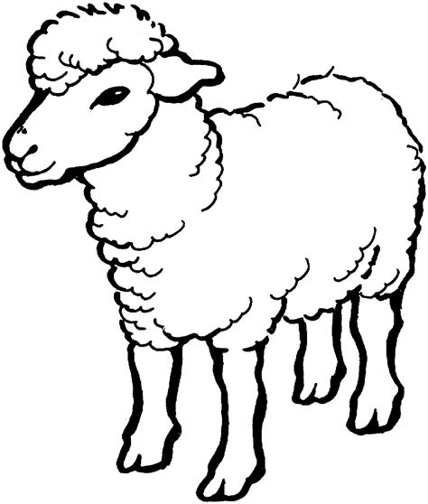 lamb face coloring page