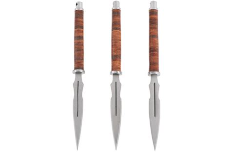 throwing knives stacked leather grip set    cm dragonsportseu