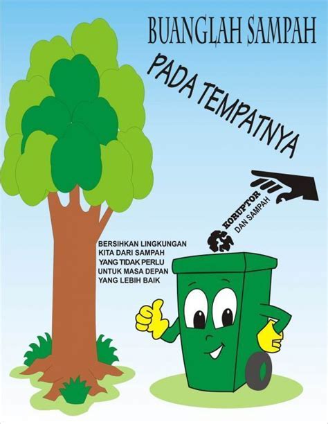 contoh poster lingkungan tentang sampah pendidikan periklanan