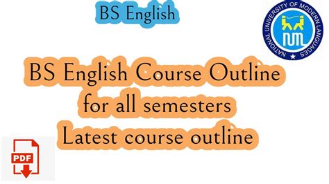 bs english  outline youtube