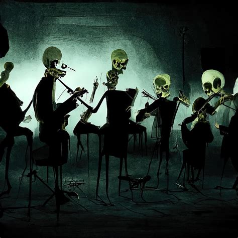 skeleton orchestra  painting   fineartprints pixels