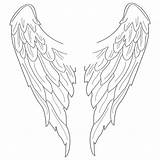 Wings Angel Drawing Easy Coloring Pages Wing Drawings Simple Tattoo Wall Sketch Heart Print Sticker Printable Angels Draw Designs Line sketch template