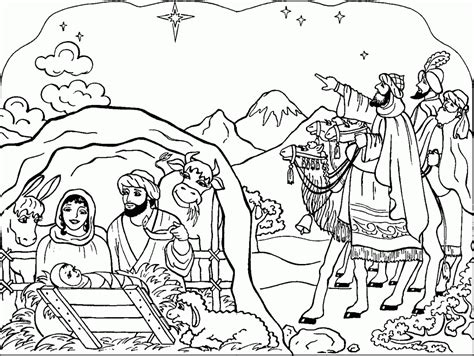 printable nativity coloring pages  kids  coloring pages