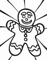 Coloring Gingerbread Boy Library Clipart Line sketch template