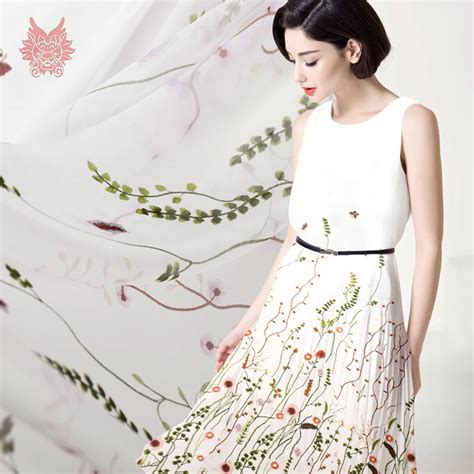 buy elegant floral positioning print  silk georgette fabric apparel