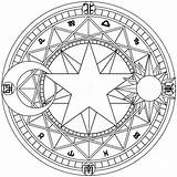 Wiccan Celestial Magici Cerchi Cardcaptor Pagan Magia Spells Sigil Mathis sketch template
