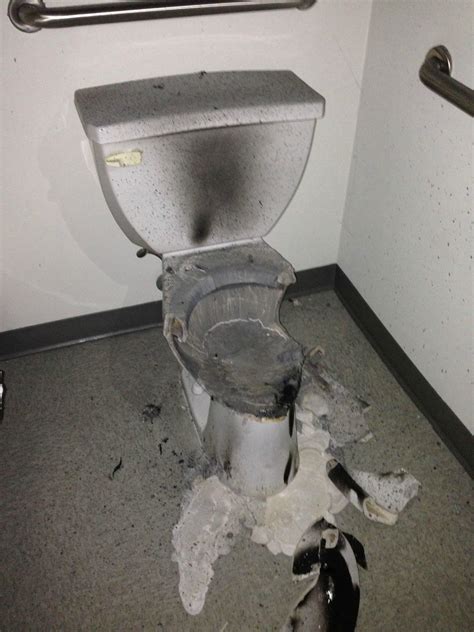 exploding toilet leaves woman   burns  methane gas buildup breaking