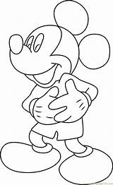 Mickey Mouse Coloring Cute Pages Color Coloringpages101 Cartoon sketch template