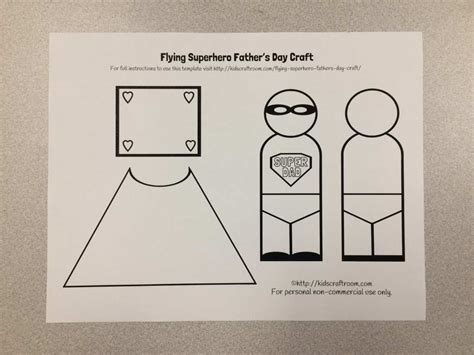 printable superhero father  day card template photo