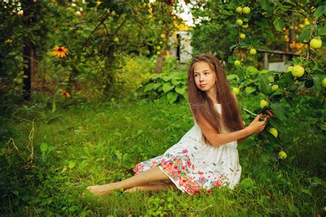teen girl in garden summer ~ people photos ~ creative market