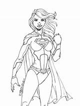 Coloring Supergirl Pages Printable Kids sketch template