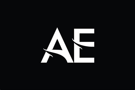 ae monogram logo design  vectorseller thehungryjpeg