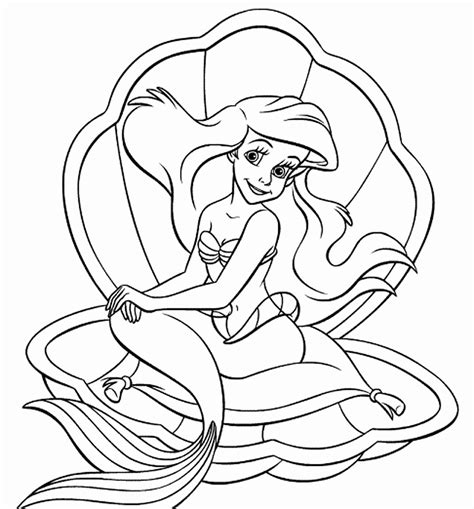 baby ariel coloring pages  getcoloringscom  printable