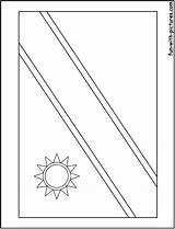 Namibia Flag Coloring Fun Activities sketch template