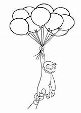George Curious Coloring Pages Balloons Bestappsforkids sketch template