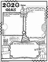 Goal Goals Sheet Kids Year School Freebie Choose Board Teacher sketch template